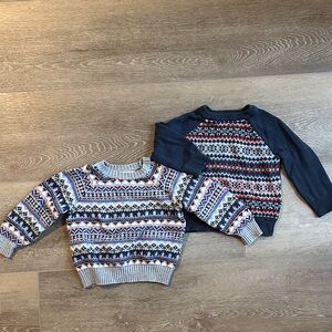 Patterned Kids Sweater Set